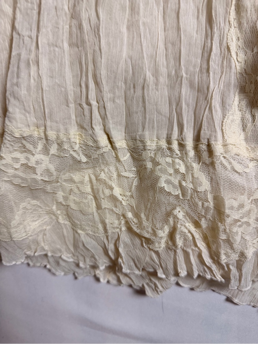 Seven7 Cream Ruffle-Front Blouse - Picture 7 of 9